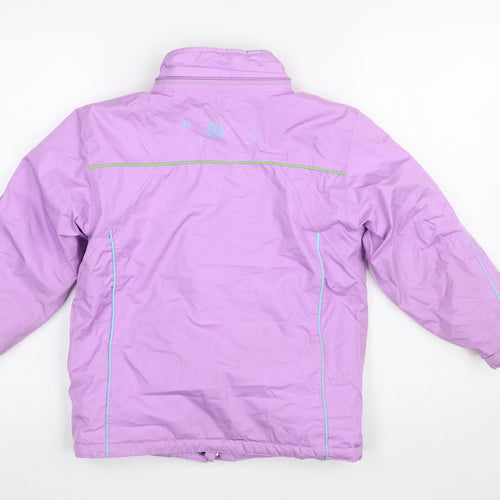 Crane Girls Purple 7-8 Years Waterproof Hooded Ski Jacket