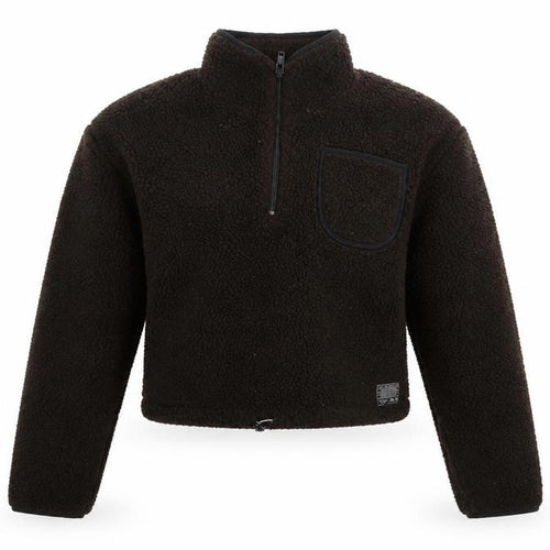 Urban Outfitters Women Brown Fleece 1/4 Zip Pullover Sweatshirt S