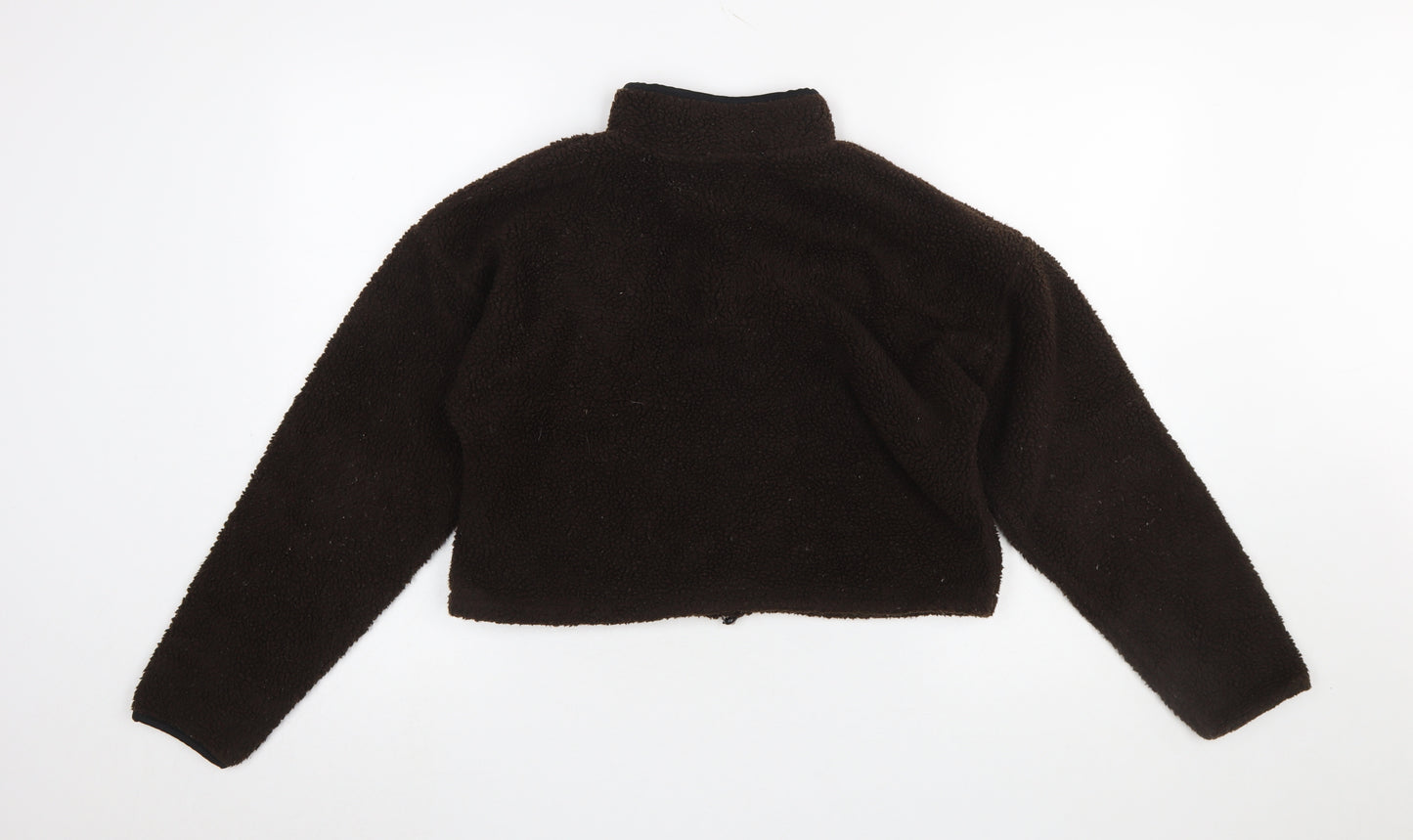 Urban Outfitters Women Brown Fleece 1/4 Zip Pullover Sweatshirt S