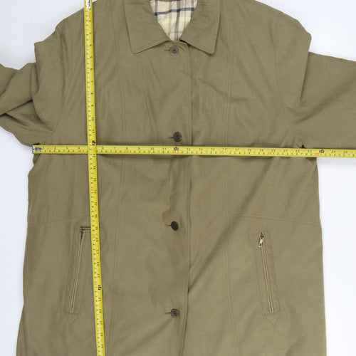 Rowlands Womens Beige Polyester Overcoat Size 20 Lined Mid Length