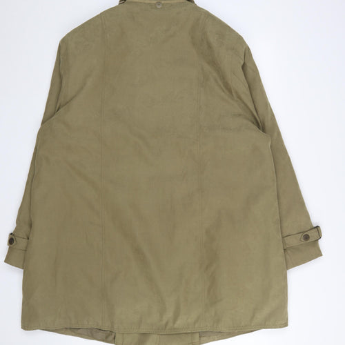 Rowlands Womens Beige Polyester Overcoat Size 20 Lined Mid Length