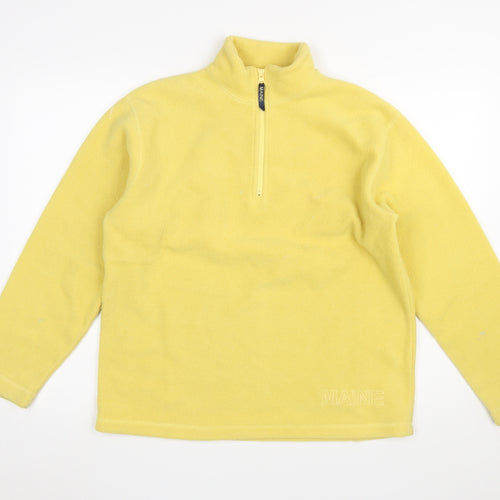 Maine New England Women's Yellow Fleece 1/2 Zip Pullover Sweatshirt Size 10