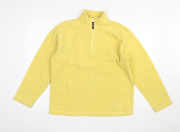 Maine New England Women's Yellow Fleece 1/2 Zip Pullover Sweatshirt Size 10