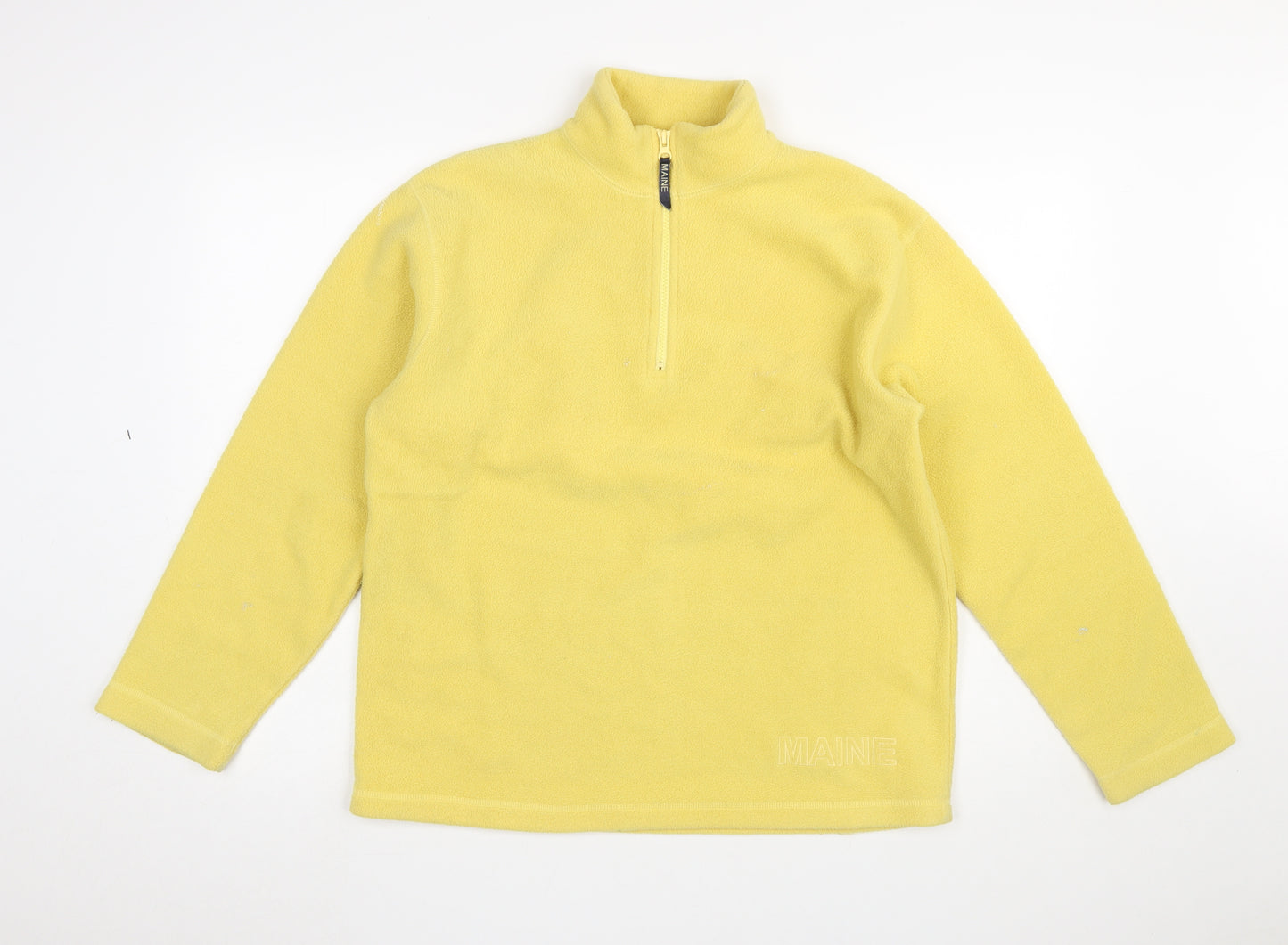 Maine New England Women's Yellow Fleece 1/2 Zip Pullover Sweatshirt Size 10
