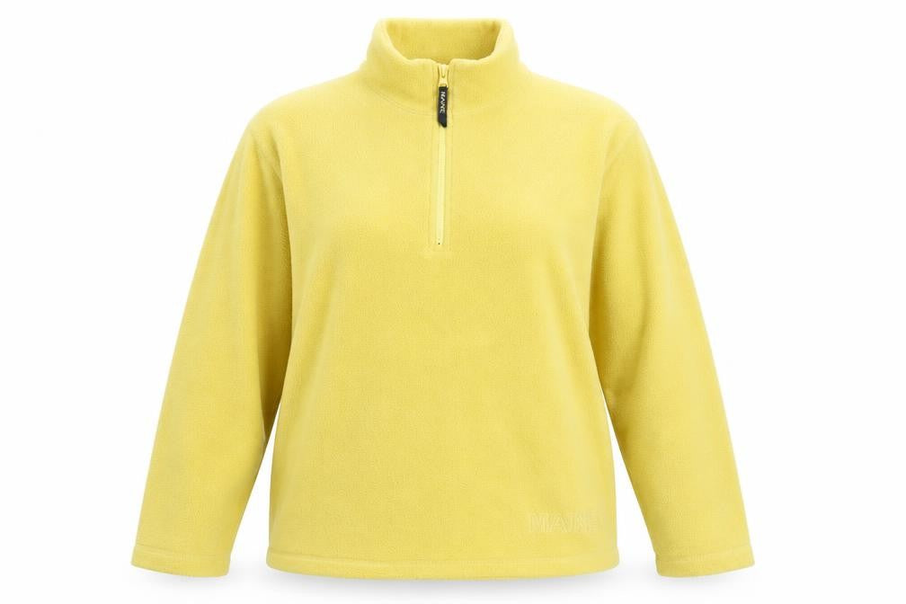 Maine New England Women's Yellow Fleece 1/2 Zip Pullover Sweatshirt Size 10