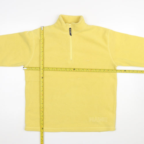 Maine New England Women's Yellow Fleece 1/2 Zip Pullover Sweatshirt Size 10
