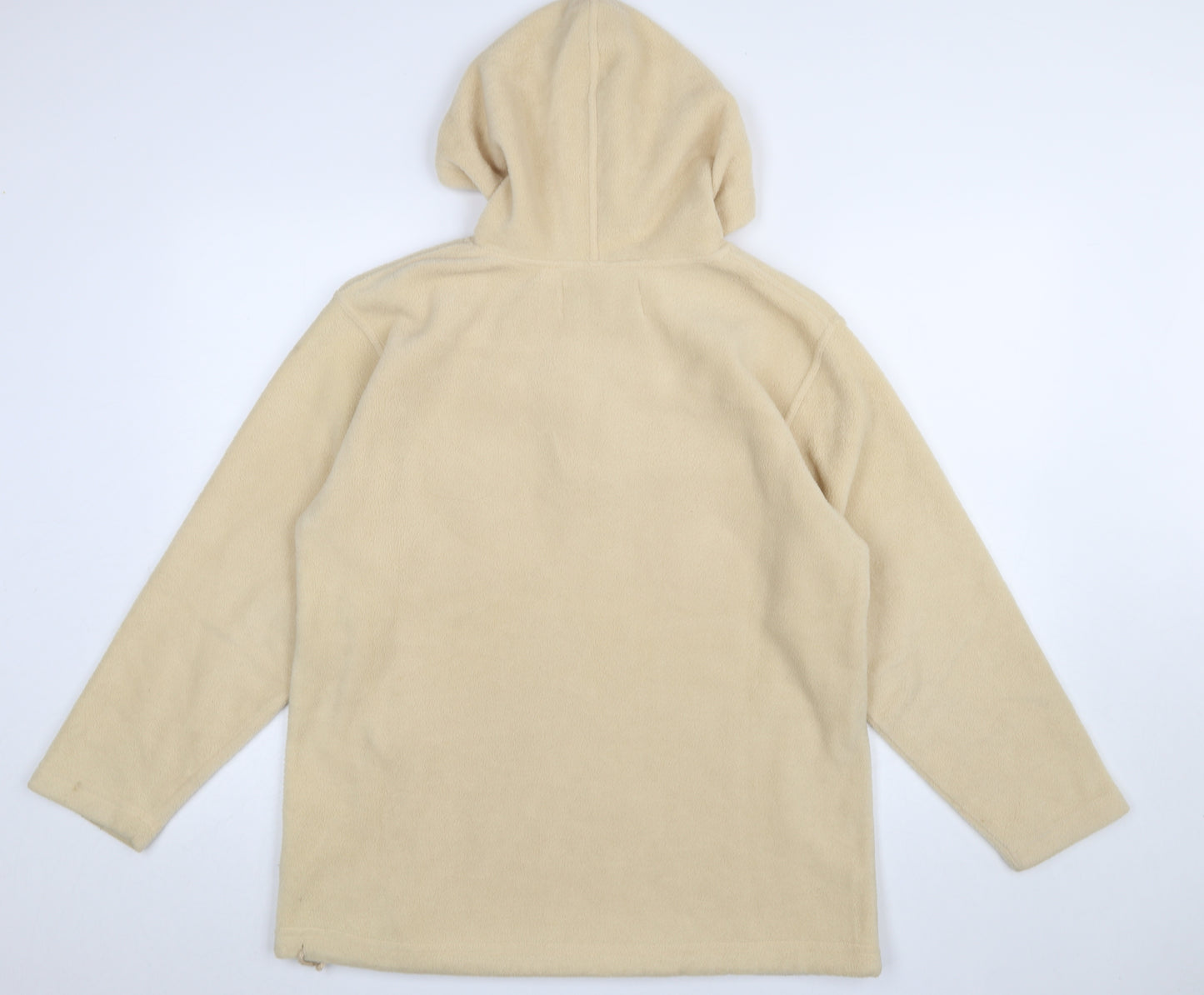 Fabrizio Women Beige Fleece Pullover Hoodie S/M Polyester Warm Winter