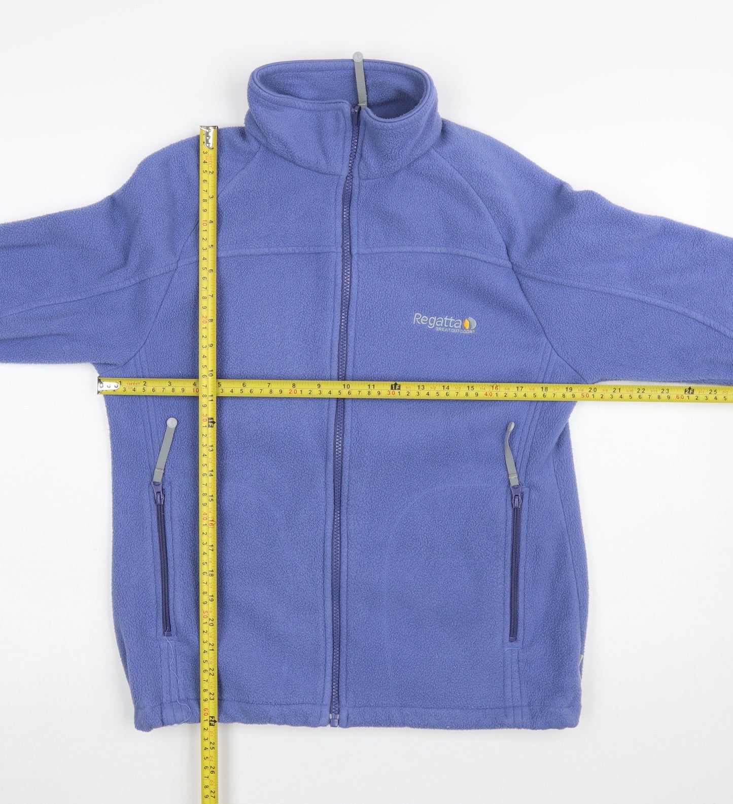 Regatta Women's Blue Fleece Full Zip Jacket Size 12 Regular