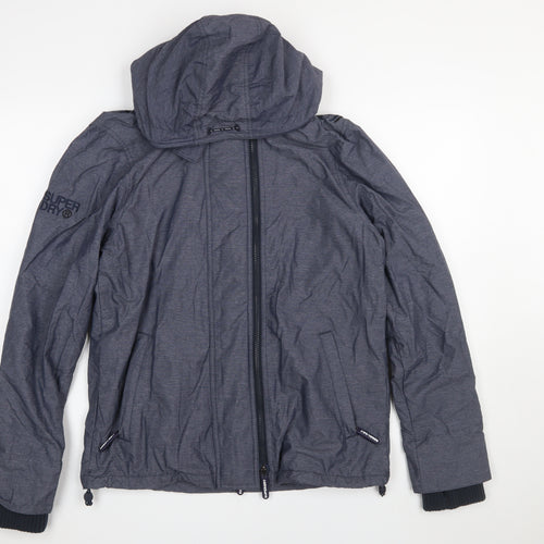 Superdry Men's Grey Windcheater Hooded Jacket Size S Windproof