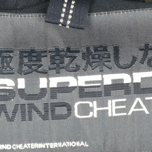Superdry Men's Grey Windcheater Hooded Jacket Size S Windproof