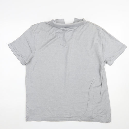Jasper Conran Mens Grey Cotton Polo Shirt Size L Regular Fit