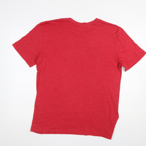 Marvel Deadpool Red Men's L Graphic Comic T-Shirt