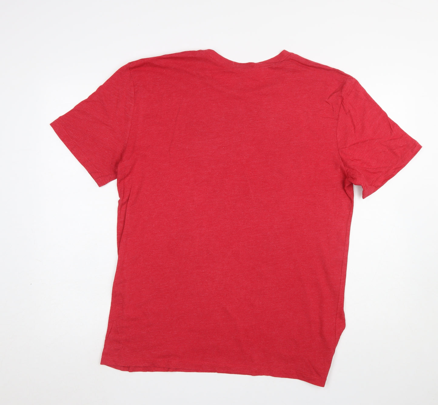 Marvel Deadpool Red Men's L Graphic Comic T-Shirt