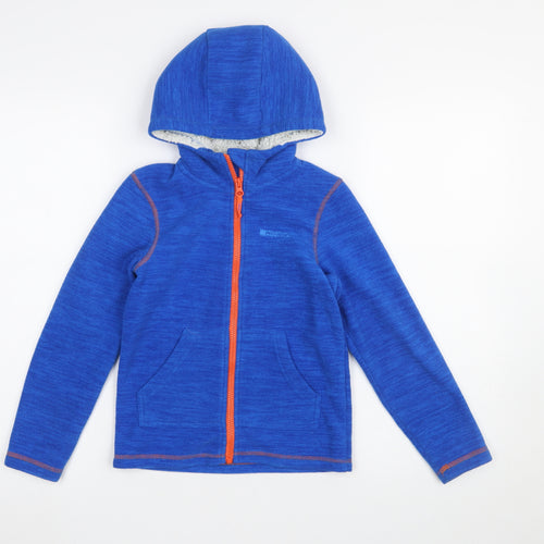 Mountain Warehouse Boys Blue Hooded Full Zip Fleece Jacket 7-8 Years