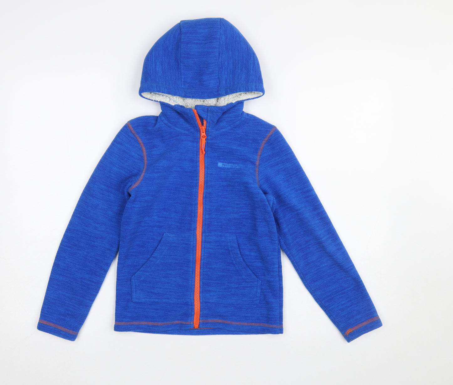 Mountain Warehouse Boys Blue Hooded Full Zip Fleece Jacket 7-8 Years