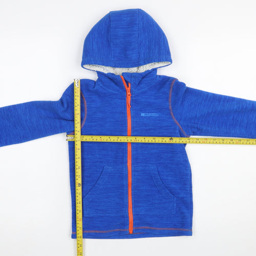 Mountain Warehouse Boys Blue Hooded Full Zip Fleece Jacket 7-8 Years
