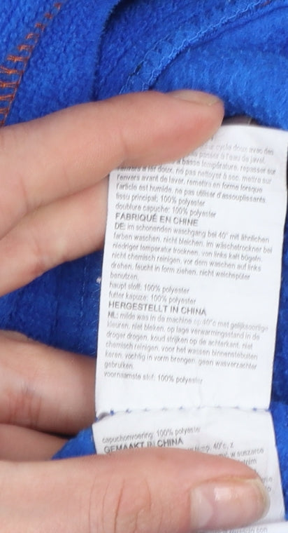 Mountain Warehouse Boys Blue Hooded Full Zip Fleece Jacket 7-8 Years