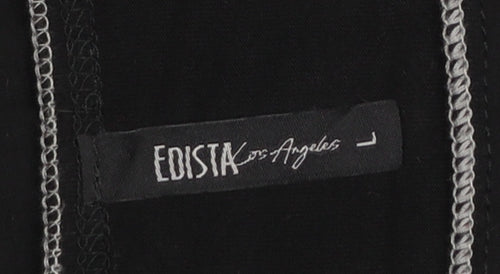 Edista Los Angeles Women's Black Nature Print 3/4 Sleeve T-Shirt L