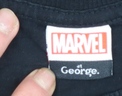Marvel at George Men's Black Venom Graphic T-Shirt M Cotton Casual