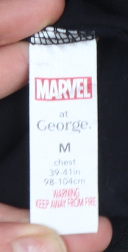 Marvel at George Men's Black Venom Graphic T-Shirt M Cotton Casual