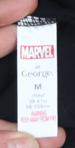 Marvel at George Men's Black Venom Graphic T-Shirt M Cotton Casual