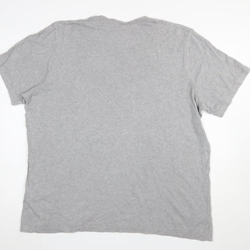 Adidas Men's Grey 2XL Crew Neck Cotton T-Shirt