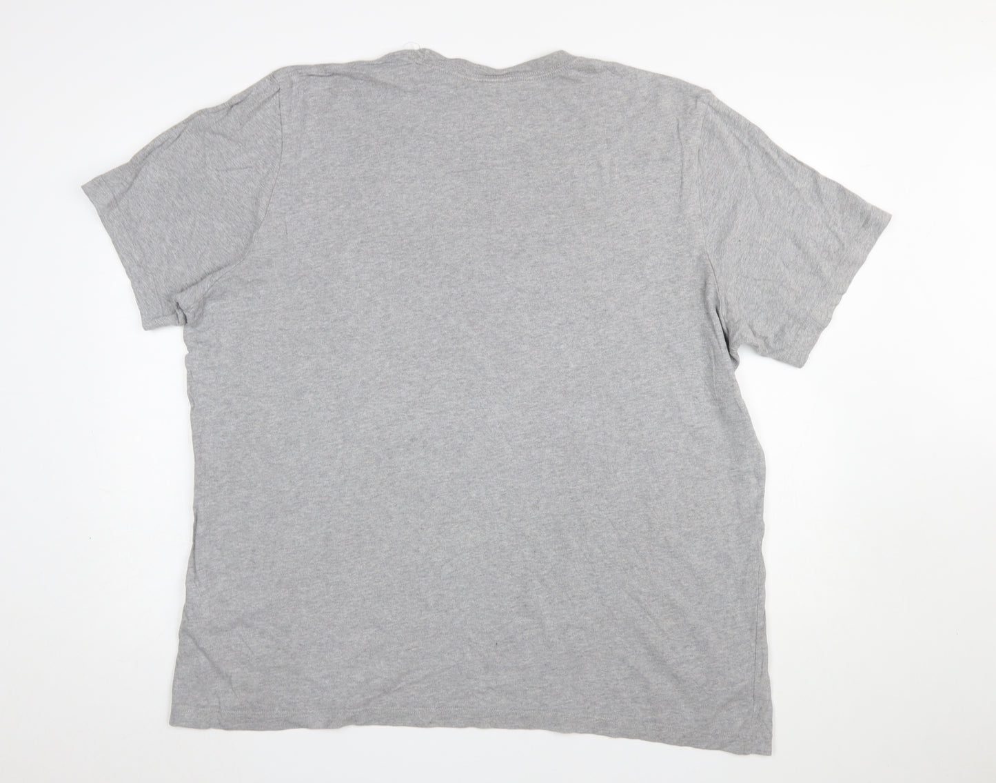 Adidas Men's Grey 2XL Crew Neck Cotton T-Shirt