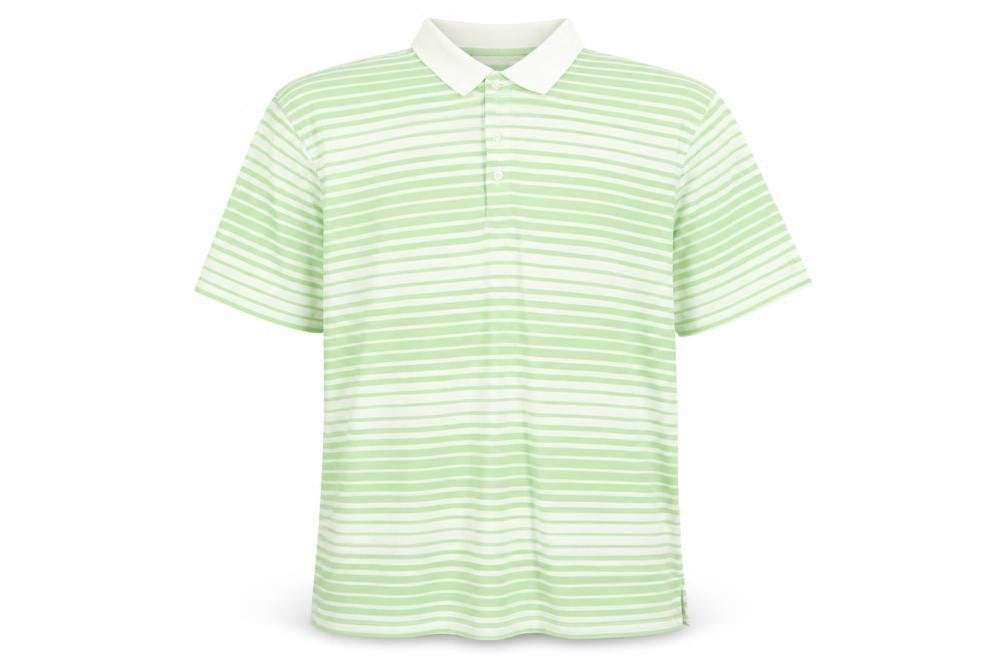 Golf Co Men’s Green Striped Cotton Polo Shirt XL