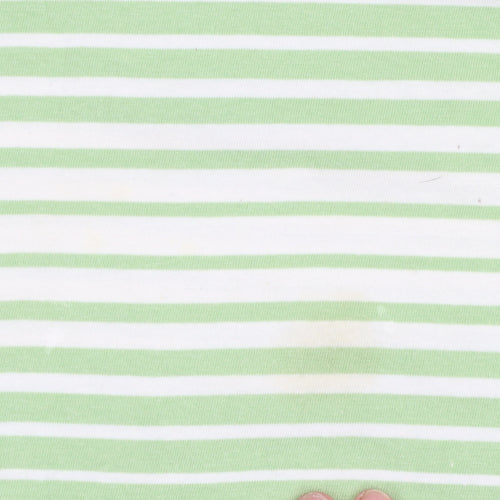 Golf Co Men’s Green Striped Cotton Polo Shirt XL