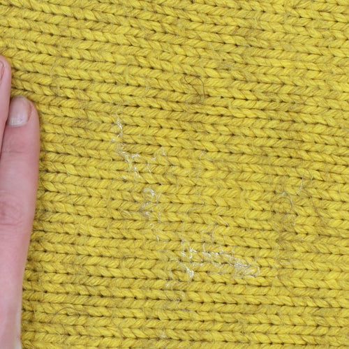Marks and Spencer Women’s Yellow Chunky Roll Neck Jumper Size L