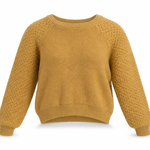 Miss Selfridge Women Mustard Knit Jumper UK 4 Acrylic Crew Neck Long Sleeve