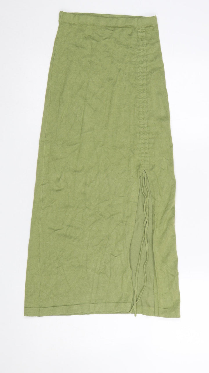 PrettyLittleThing Women’s Green Midi Stretch Skirt Size S