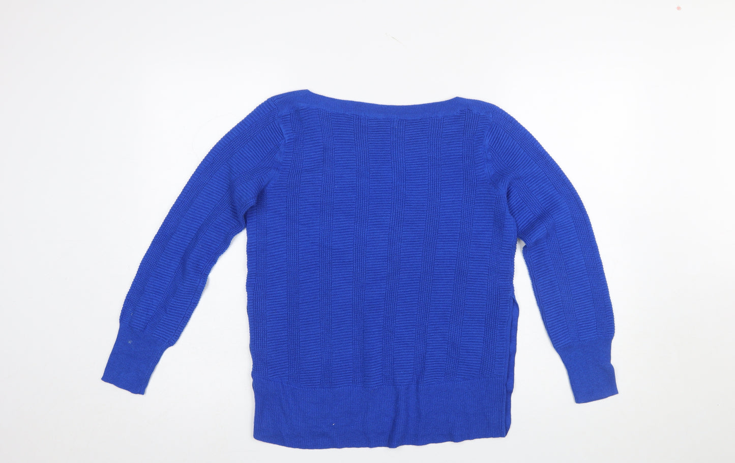 Marks and Spencer Per Una Blue Button Detail Women's Size 8 Jumper