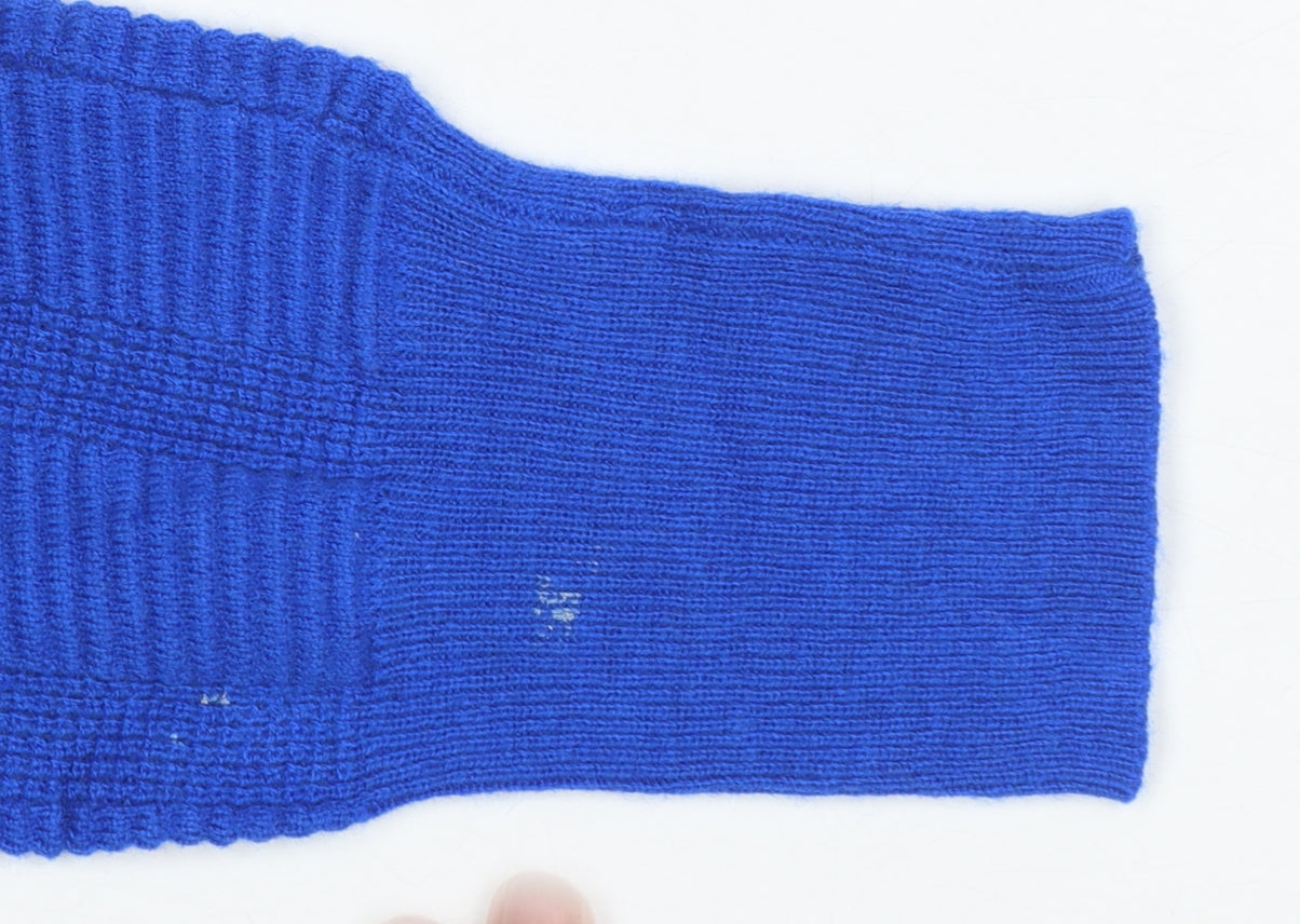 Marks and Spencer Per Una Blue Button Detail Women's Size 8 Jumper