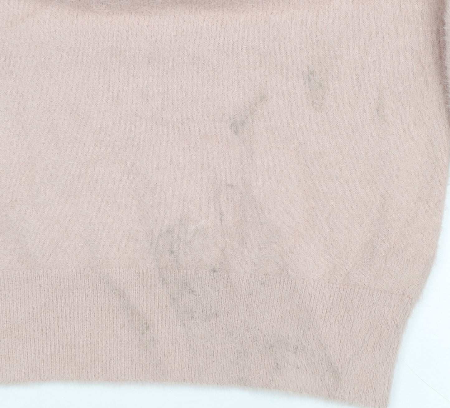 Next Women's Pink Beaded Mock Neck Long Sleeve Pullover Jumper Size S