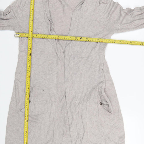 Wallis Women Beige Longline Knit Cardigan Small