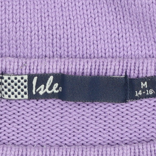 Isle Women’s Purple Cotton Crew Neck Jumper Size M 14-16