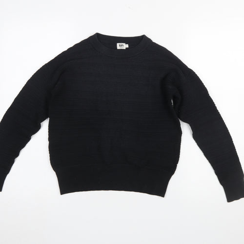 Kin by John Lewis Women's Black Small Crew Neck Knit Jumper