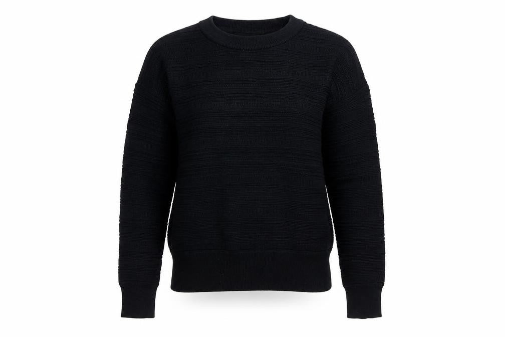 Front view of Kin by John Lewis Women's Black Small Crew Neck Knit Jumper