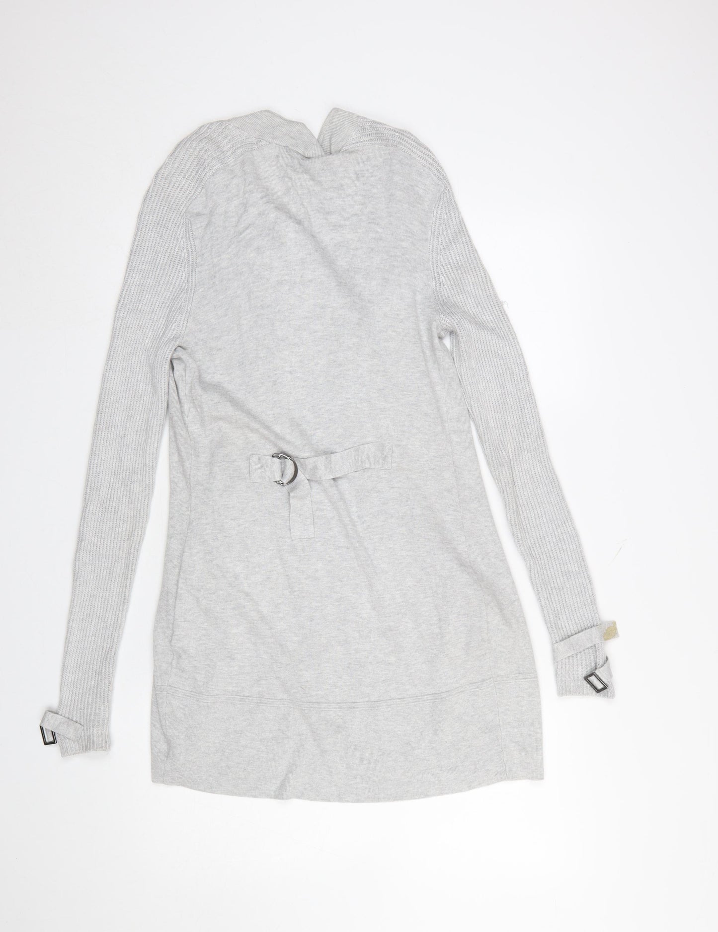 Mint Velvet Women's Grey Wrap Knit Jumper UK 8 Long Sleeve