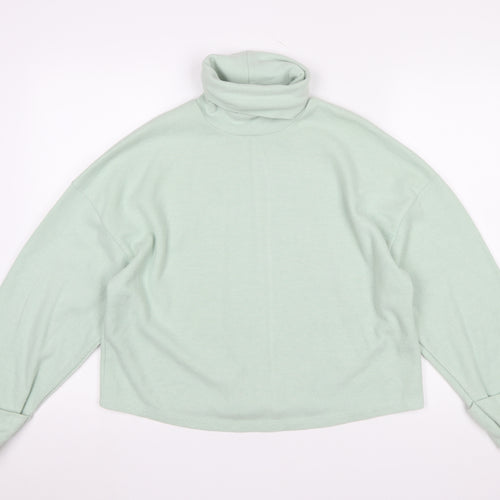 ASOS DESIGN Women's Green Roll Neck Relaxed Fit Jumper UK 10
