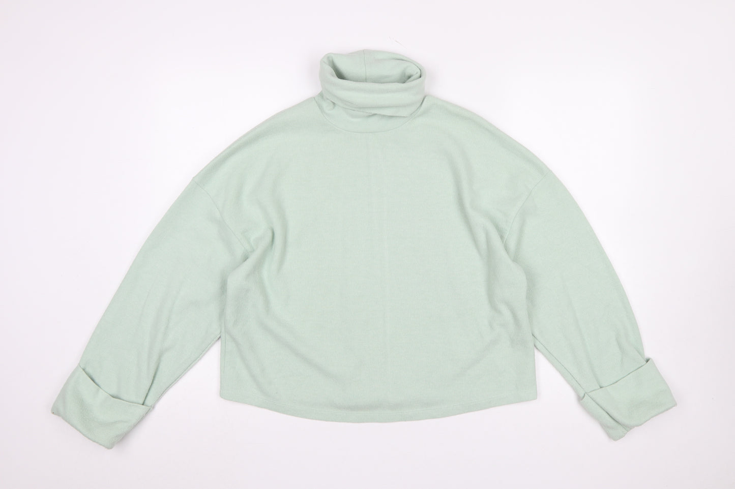 ASOS DESIGN Women's Green Roll Neck Relaxed Fit Jumper UK 10