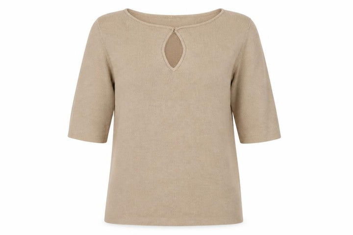 Debenhams Women Beige 3/4 Sleeve Knit Jumper Size 14