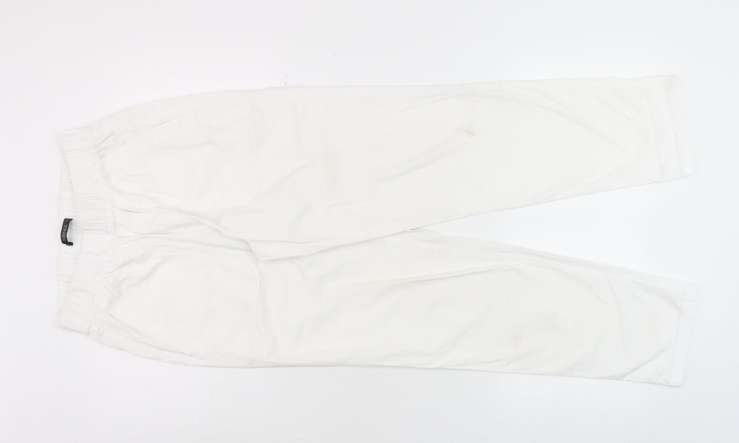 Dunnes Women’s White XS Tapered Cotton Jeans