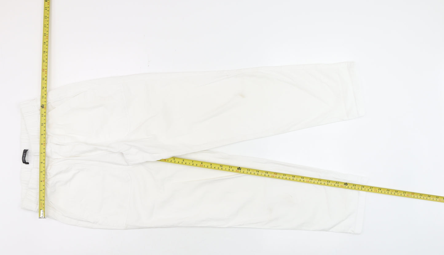 Dunnes Women’s White XS Tapered Cotton Jeans