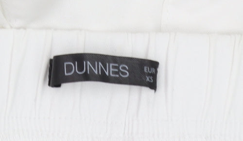 Dunnes Women’s White XS Tapered Cotton Jeans