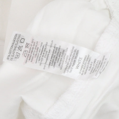 Dunnes Women’s White XS Tapered Cotton Jeans