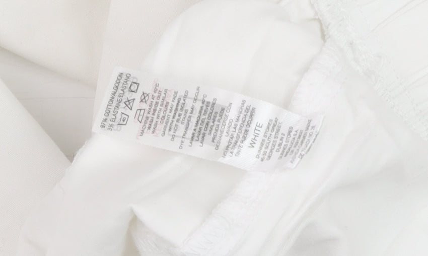 Dunnes Women’s White XS Tapered Cotton Jeans