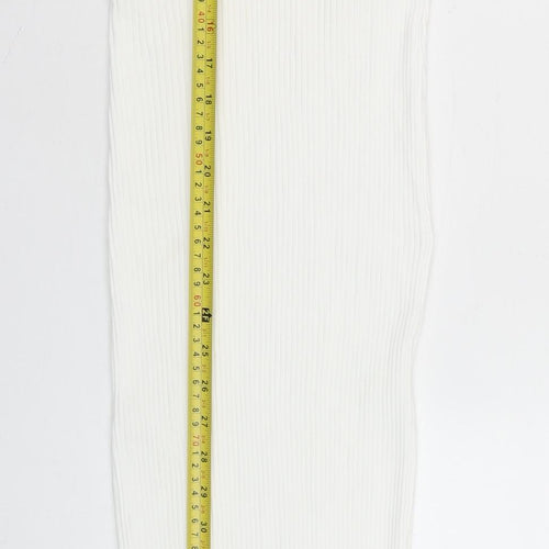 Zara Women White Halter Cut Out Bodycon Midi Dress Size 14