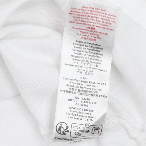 BOSS Boys White Long Sleeve Polo Shirt 10 Years Cotton Casual Top